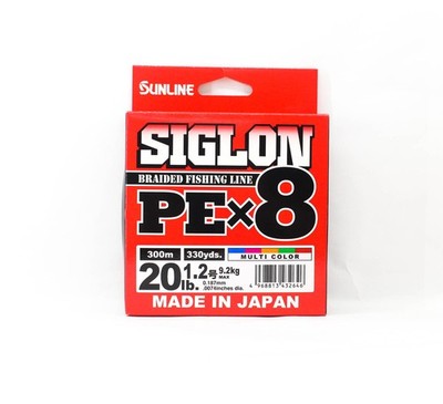 Sunline P.E Line X8 Siglon 300M P.E 1.2 20LB Multi (2646)