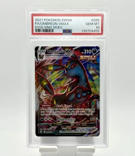 PSA 10 Umbreon VMAX 095/203 SWSH07: Evolving Skies Holo Pokemon Eeveelution Rare