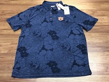 MENS XL - NEW Tommy Bahama NCAA Auburn Tigers Football Polo Shirt Navy Blue