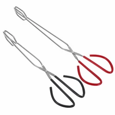 2 Pcs Heavy Duty Firewood Tong Stainless Steel Barbecue Outdoor Tools