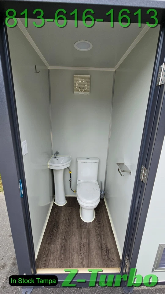 Nova pia de vaso sanitário portátil banheiro barraca individual banheiro local de trabalho construção HD - Imagem 2 de 4