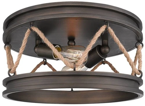 Golden Lighting Chatham 14" Wide Gunmetal Bronze 2-Light Ceiling Light - Picture 2 of 6