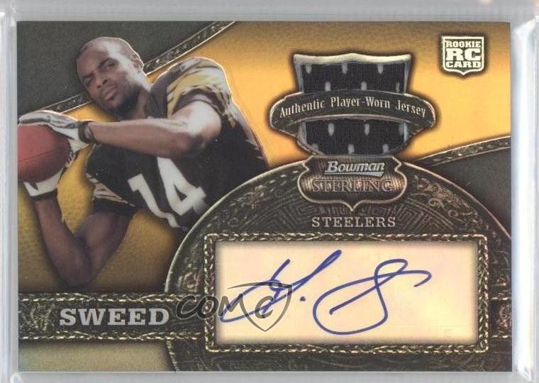 2008 Bowman Sterling Relics Gold Refractor 81/100 Limas Sweed Rookie Auto RC 0s3