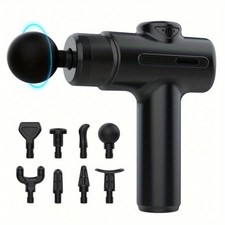 Percussion Massage Gun for Athletes - Deep Tissue Massager with 8 Heads