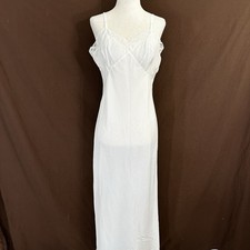 Vintage Saks Fifth Avenue Rare Long Nylon Nightgown Small 34 Slip Lace