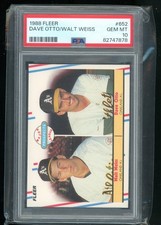1988 Fleer #652 Walt Weiss / Dave Otto PSA 10