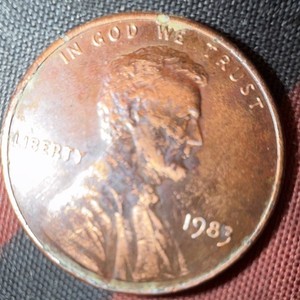 1983 Lincoln Memorial Small Cent Penny KM#201 Copper BN Business Strike P