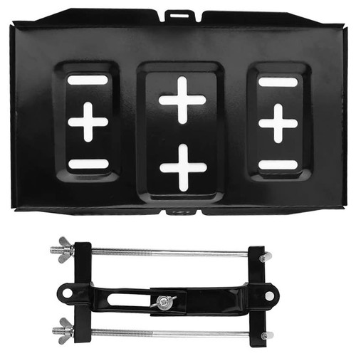 Ι Universal Metal Car Battery Tray Adjustable Hold Down Clamp Kit - Picture 9 of 10