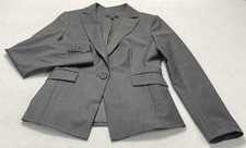 Ann Taylor Lined Gray Virgin Wool Blend Blazer Jacket Women’s 4