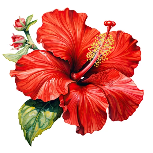 Hibiscus Flower Floral Self Adhesive Vinyl Sticker