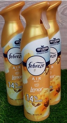 3x Febreze Air Mist - Eliminates Odors - LENOR GOLD ORCHID - 300ml/10.14 oz