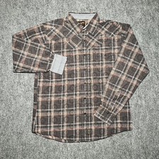 Wrangler Retro Pearl Snap Western Shirt XL Vintage Long Sleeve Gray Geometric