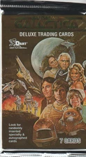 BATTLESTAR GALACTICA TV show Deluxe Trading Card Pack, DART FLIP  1996