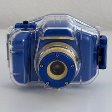 Agoigo Kids Blue Yellow Waterproof Underwater Camera  Clear Case UNTESTED