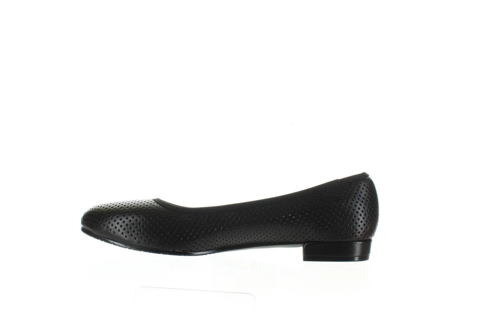 VANELi Womens Ulanda Black Perf Nappa/Black Elastic Ballet Flats Size 6 - Image 3 of 4