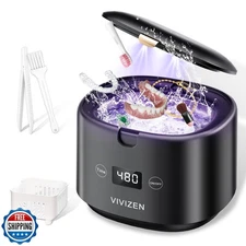 VIVIZEN Ultrasonic Retainer Cleaner Machine Sonic Dental Cleaning Machine for