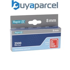 Rapid 11857025 53/8B 8mm Galvanised Staples (Box 2500) RPD538B2500 0.0033 per staple