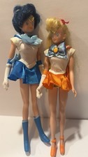 Vintage Sailor Moon Mercury Venus Dolls Irwin Toys 2000 Deluxe 11.5" READ
