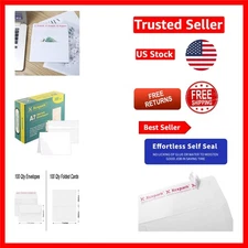 100 A7 Self-Seal Envelopes with 100 Folded Cards - Perfect for Occasions