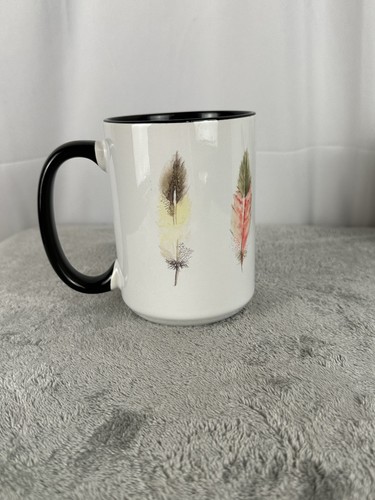 Feather Coffee Tea Mug Ceramic - Picture 3 of 8
