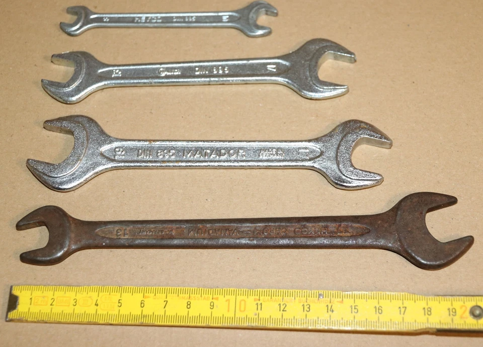 Mercedes-Benz  4 Maulschlüssel 3 mit Stern SW 8 bis 19 - Bild 2 von 2