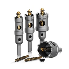 6 PCS Hole Saw Set TCT Cutter for Metal Iron Stainless Steel 4 Drill Saws Bits6