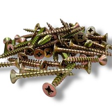 Wood Screws Pozi Countersunk 5.0 Multi-Purpose Yellow Chipboard Screws
