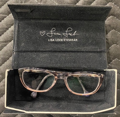 Lisa Loeb Giggle 11 Glasses Frames Women's Pink Truffle Cat Eye 49-16-25 w/case