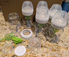 Dr. Brown's Natural Flow Anti-Colic Wide-Neck Glass Baby Bottle  6 pack  5oz