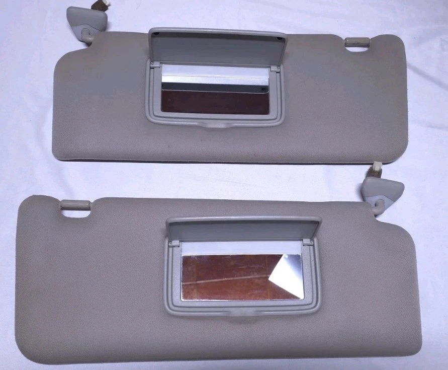 Nissan Titan & Armada Infiniti QX56 Driver Passenger Side Sun Visor Pair Gray - Image 2 of 3