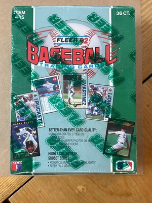 1992 Fleer Baseball Sealed Box 36 Packs New