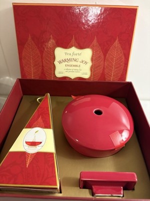 Tea Forte Warming Joy Gift Set with Café Cup + Lid + Tea Tray  + Tea Infusers