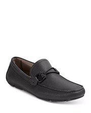 Ferragamo Front 4 Black Moc Toe Leather Drivers Loafer shoes, Size 9 EEE - NIB