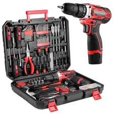TLGREEN 138 Pcs Tool Set with 12V Cordless Drill –Power Hand Tool K... Fas