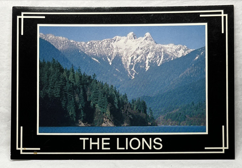 Capilano Lake The Lions Mountain Vancouver British Columbia BC Postcard Unused