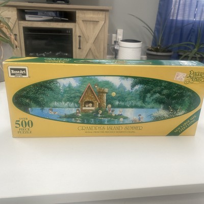 RoseArt Precious Moments Puzzle Grandpa s Island Summer 500pc New Sealed HTF