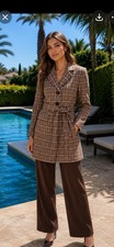 LESUIT PANT SUIT/ /SIZE 12/INSEAM 31"/NEW WITH TAG/RETAIL 240/BROWN MULTI