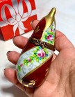 France French Limoges Eggplant Roses LaGloriette Trinket Box Peint Main Limoge — photo 3