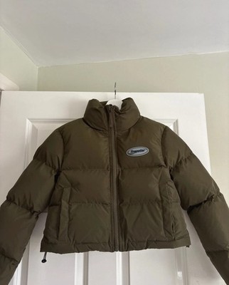 Women s Trapstar Olive cropped hyperdrive Puffer Jacket Size SMALL   BRAND NEW  