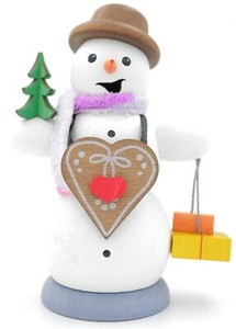Schweda Räuchermännchen - Schneemann Natur Ca.19cm - Sänger, Räuchermann