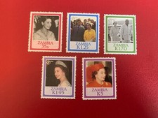ZAMBIA 1986 MNH QUEEN ELIZABETH 2 60TH BIRTHDAY SAVOY HOTEL PRINCE ANDREW KAUNDA