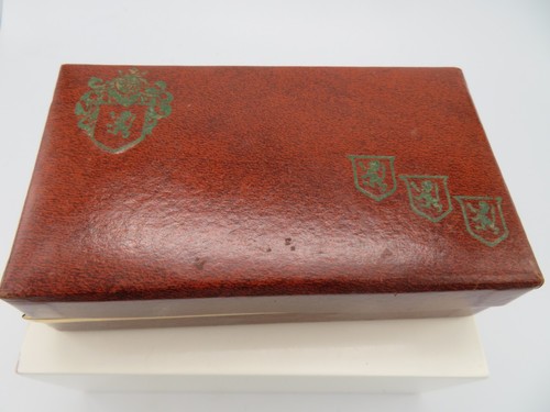 Vintage Swank Small Uomo Marrone Gemelli Custodia Cravatta Clip Viaggio Portagioie Valet - Foto 4 di 6