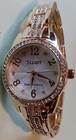 Women's Stauer Diamond Aura Quartz Watch New Battery Gem Accents — photo 2