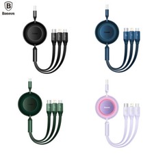 Baseus Retractable 3in1 USB Fast Charging Dat...