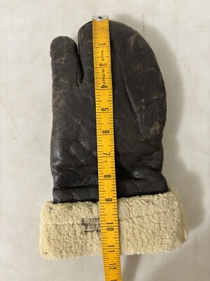 Vintage WW2 US Air Force Leather Bomber Gloves Type A-9A Large