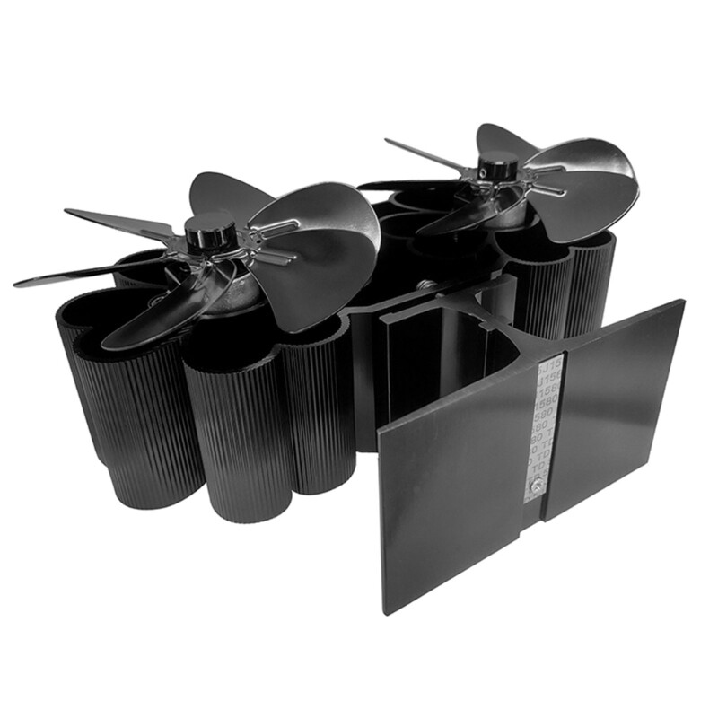 Heat Powered Fan Large Air Volume 12 Fan 2Motors Heat Distribute eBay