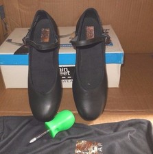 Character Tap Shoes Black Leather 1 1/2" heel ch/ladies 3528 Narrow wdth