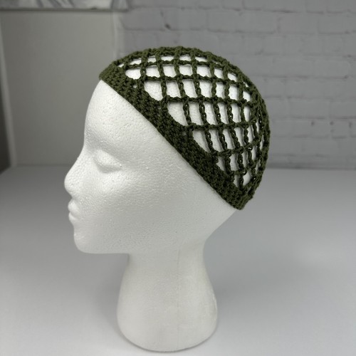 Handmade New Open Weave Fishnet Hobbii Rainbow Indian Cotton Knit Beanie- XXS/XS - Picture 2 of 9