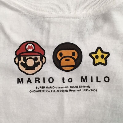 A Bathing Ape BABY MILO Nintendo SUPER MARIO Vintage T-shirt White