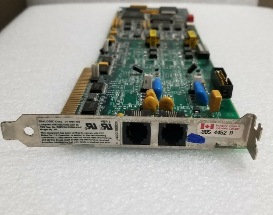 Rare Dialogic Corp 85-0155-020 Rev C D/21D 2-Port Voice Board (Fresh Pull) - Image 2 of 4